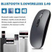 Slim Silent Bluetooth Wireless Rechargeable Mouse For PC Laptop Computer & USB