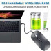 Slim Silent Bluetooth Wireless Rechargeable Mouse For PC Laptop Computer & USB