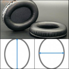 Oval Ellipse Egg Shape Full Size Leather Ear Pad Foam Cushion EarMuff Headphone